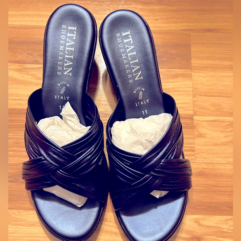 Stylish women wedge sandals.